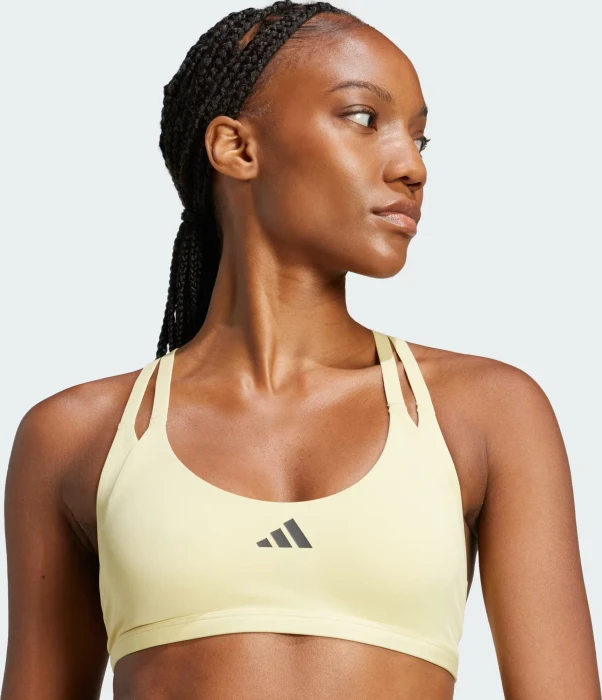 adidas Aeroimpact Luxe Training Light-Support Sport-BH powder yellow (Damen)