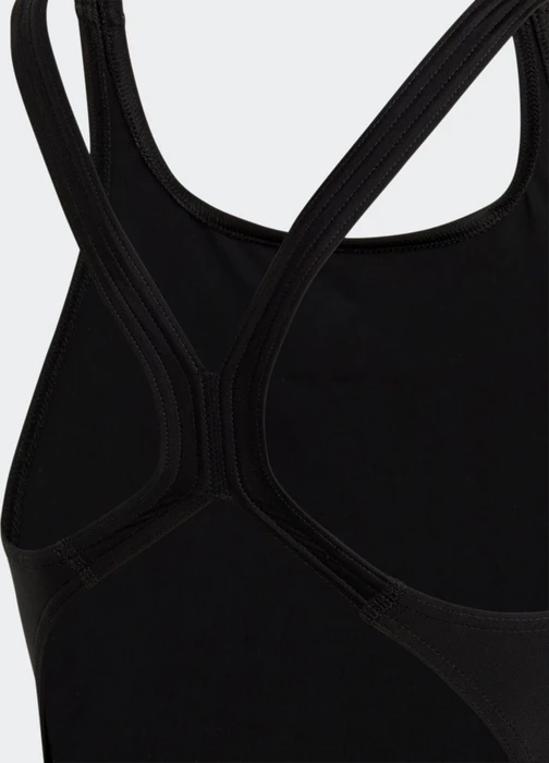 adidas Solid Small Logo Badeanzug schwarz/weiß (Junior)