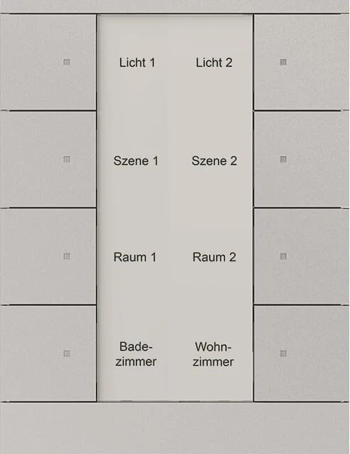 Busch-Jaeger Bedienelement 8-fach alusilber