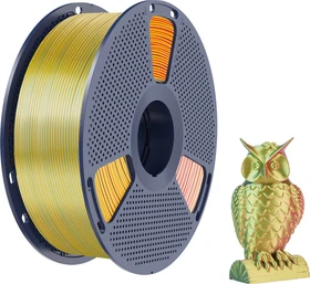 Sunlu Silk PLA+, Tri-Color Red Yellow Green, Spule, 1.75mm, 1.00kg