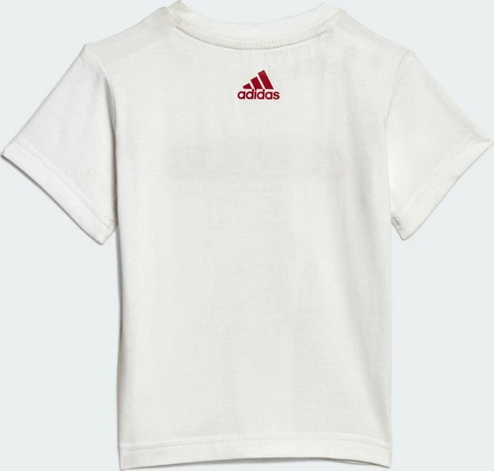 adidas Essentials Lineage Organic Cotton und Shorts Set T-Shirt white/better scarlet (Junior)
