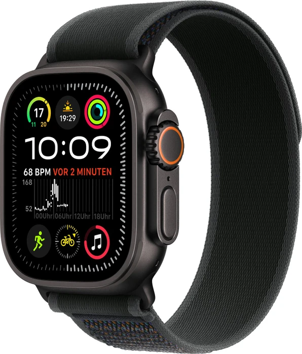 Apple Trail Loop S/M für Apple Watch Ultra (49mm) schwarz/titan schwarz