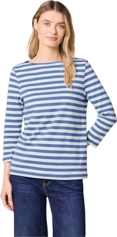 Street One Gestreiftes Shirt langarm bonnet blue (Damen)