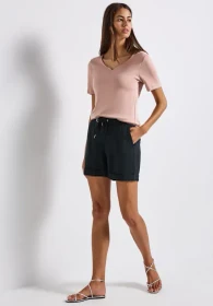 Street One Herzausschnitt T-Shirt kurzarm faded rose (Damen)