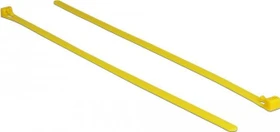 DeLOCK Kabelbinder wiederverwendbar, hitzebeständig, 7.6mm, 300mm, gelb, 100 Stück