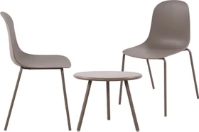 CLP Berdin Gartenmöbel-Set taupe, 3-tlg.