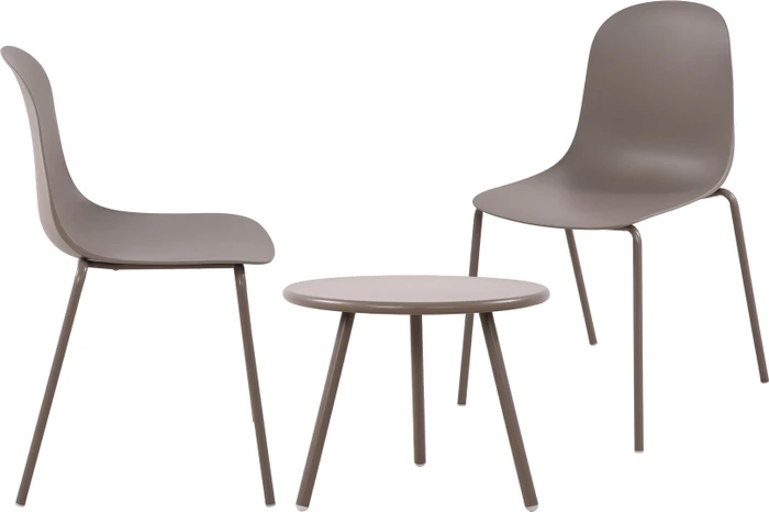 CLP Berdin Gartenmöbel-Set taupe, 3-tlg.