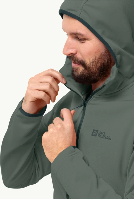 Jack Wolfskin Alpgrat Hooded FZ Jacke hedge green (Herren)