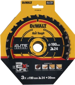 DeWalt DT10399 Extreme Kreissägeblatt 24Z, 190x1x30mm, 3 Stück