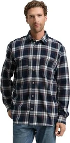 Tom Tailor Comfort Fit Flanell Karomuster Hemd langarm navy/multicolor check (Herren)
