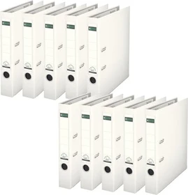 Leitz Qualitäts Ordner 2-Ring 180° Plastik, 50mm, A4, weiß, 10er-Pack