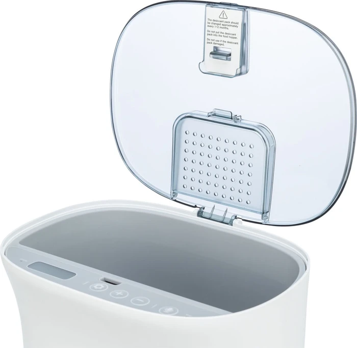 Trixie TX8 2.0 Smart Futterautomat, max. 4 Mahlzeiten pro Tag, Timer, Lautsprecher, 4.5l, weiß