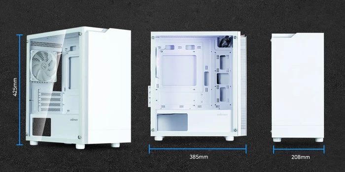 Zalman T4 Plus White, Glasfenster
