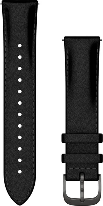 Garmin Schnellwechsel Ersatzarmband 20mm Leder black/brushed slate