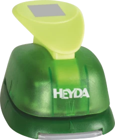 Heyda Hebel-Motivstanzer XL, Inch-Quadrat, gelb/grün, 25mm