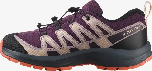 Salomon XA Pro V8 Waterproof plum kitten/turbulence/fusion coral (Junior)