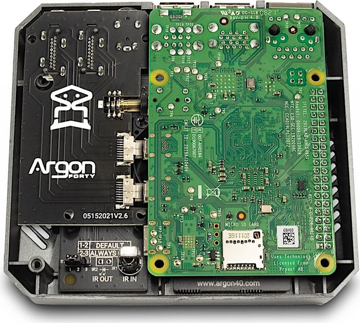 Inter-Tech ODS-727 Case für Raspberry Pi 4, schwarz