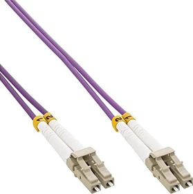 InLine LWL Duplex Kabel, OM4, 2x LC Stecker/2x LC Stecker, 1m, violett
