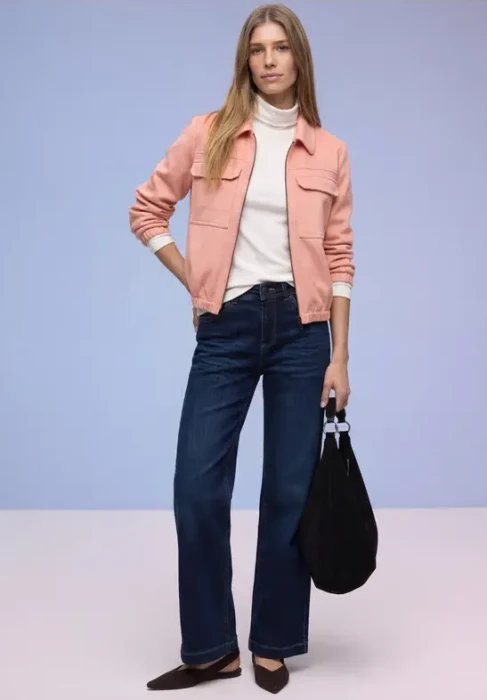 Street One Kurze Veloursjacke Jacke light apricot (Damen)