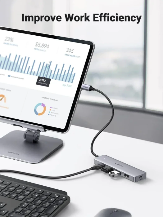 Ugreen Type-C Hub 4-in-1, USB-C 3.0 [Stecker]