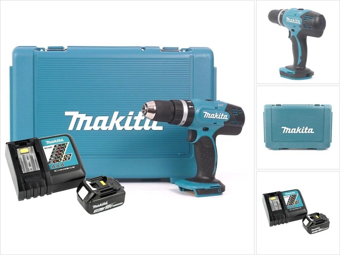 Makita DHP453RF Akku-Schlagbohrschrauber inkl. Koffer + Akku 3.0Ah