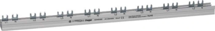 Hager Phasenschiene 3P+N Gabelanschluss 10 mm² für ARFxxxD 24 Module