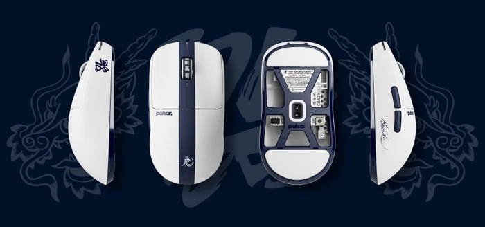 Pulsar Gaming Gears X2 CL CrazyLight Mini Wireless Bruce Lee 85th Edition weiß/blau, USB