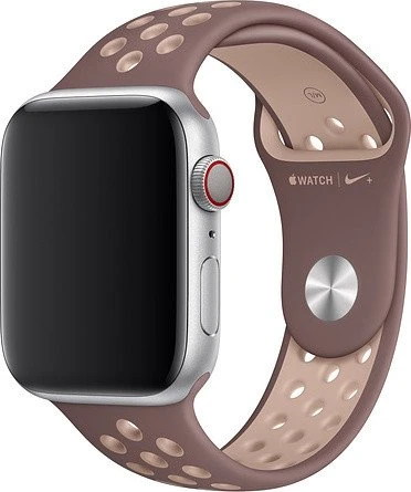 Apple Nike Sportarmband S/M und M/L für Apple Watch 44mm Smokey Mauve/Particle Beige