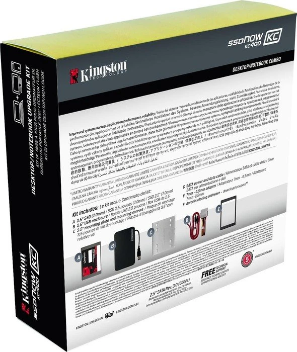 Kingston SSDNow KC400 - Upgrade Bundle Kit 1TB, 2.5" / SATA 6Gb/s