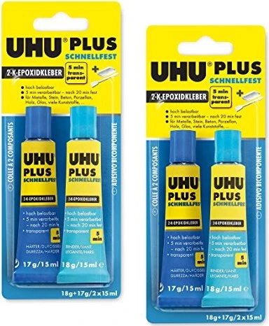 UHU Plus Schnellfest 2-Komponenten Epoxidharzkleber, 35g