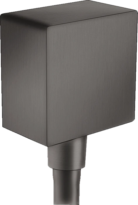 Hansgrohe FixFit Square Wandanschluss mit Rückflussverhinderer brushed black chrome
