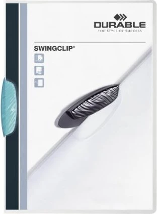 Durable Swingclip Klemmmappe, A4, mittelblau/transparent, 25er-Pack