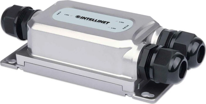 Intellinet Outdoor Wallmount Gigabit Switch, 3x RJ-45, 60W PoE+