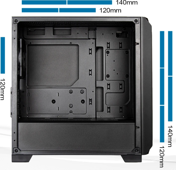 SilverStone Fara 312Z, schwarz, Glasfenster