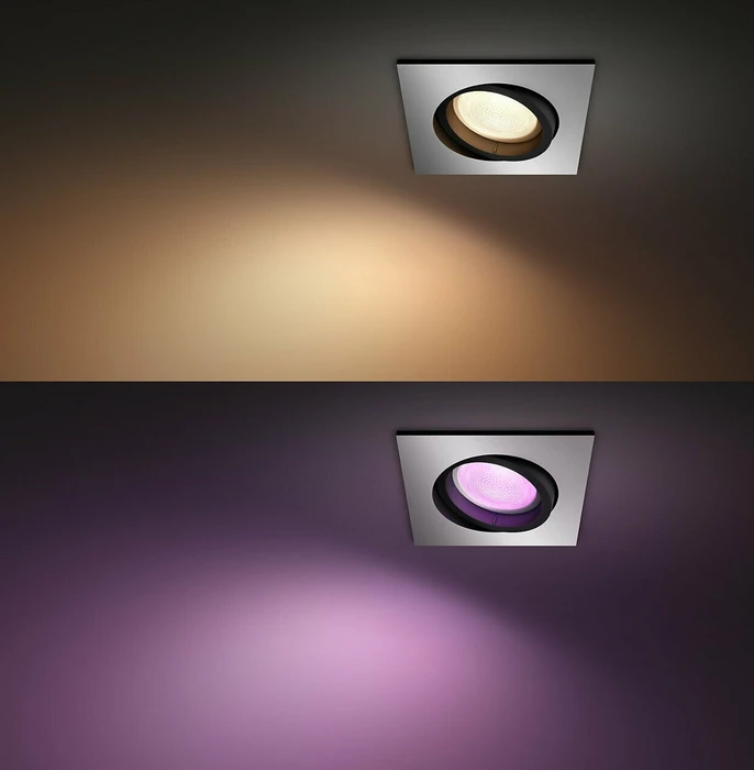 Philips Hue White and Color Ambiance Centura Einbauleuchte eckig schwarz