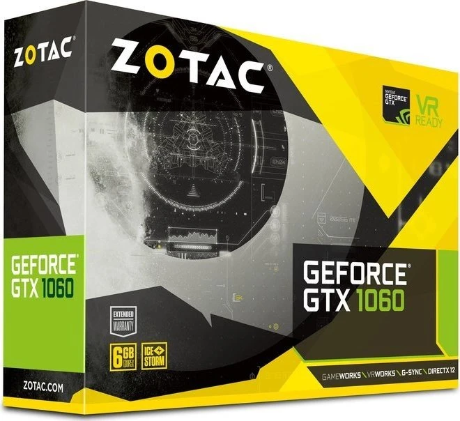 Zotac GeForce GTX 1060, 6GB GDDR5X, DVI, HDMI, 3x DP