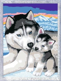Ravensburger Malen nach Zahlen Husky Kuss