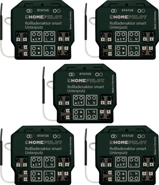 Rademacher HomePilot Rollladenaktor Smart Unterputz, Schaltaktor, 5er-Pack