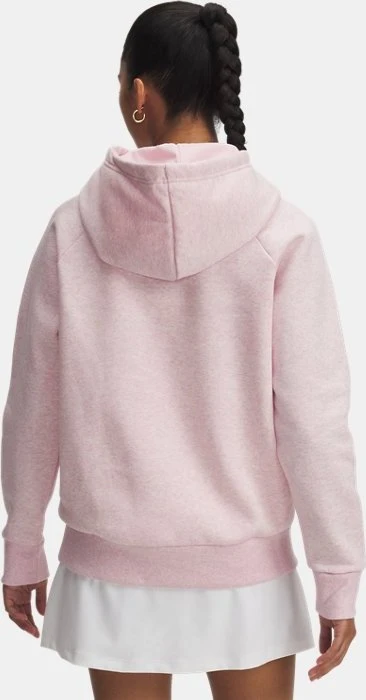 Under Armour Rival+ Fleece Hoodie prime pink light heather/prime pink (Damen)