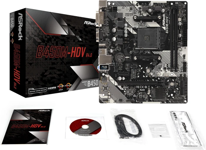 ASRock B450M-HDV R4.0 (AMD AM4)
