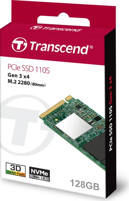 Transcend MTE110S SSD 128GB, M.2 2280 / M-Key / PCIe 3.0 x4