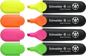 Schneider Job Textmarker sortiert, 4er-Set