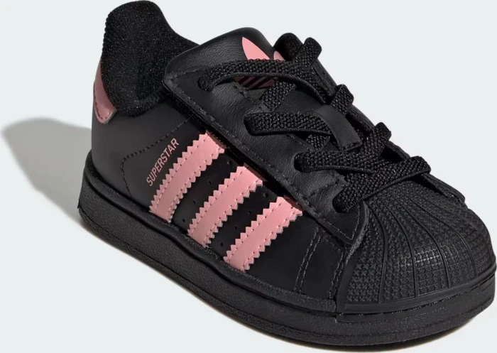 adidas Superstar II Comfort Closure Elastic Lace core black/glow pink (Junior)
