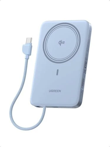 Ugreen MagFlow Air Magnetic Power Bank (10000mAh, Qi2 15W)