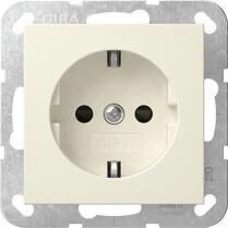 Gira System 55 SCHUKO-Steckdose, cremeweiß glänzend