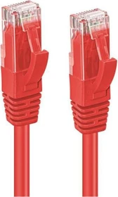 MicroConnect Patchkabel, Cat6, U/UTP, RJ-45/RJ-45, 1m, rot