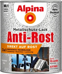 Alpina Farben Metallschutz-Lack Eisenglimmer außen silber, 750ml