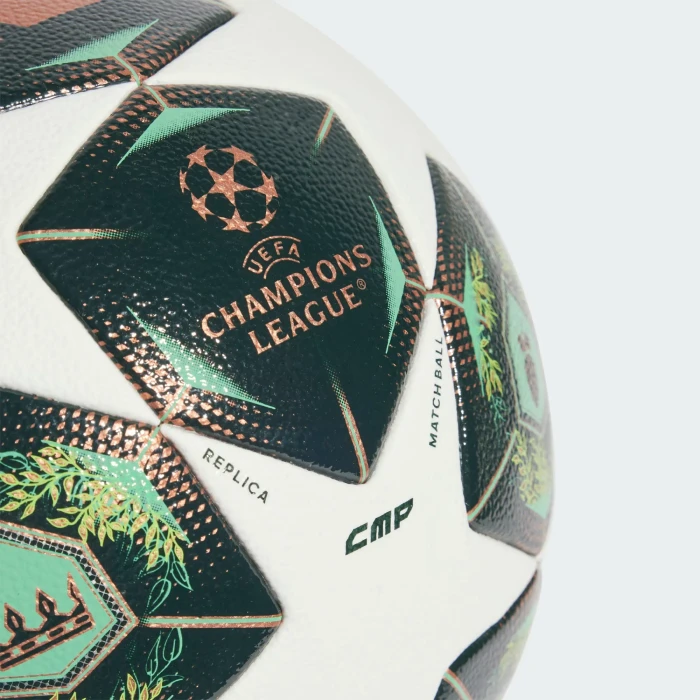 adidas UCL 2024/2025 Knockout Phase Competition Fußball white/shadow green/solar slime
