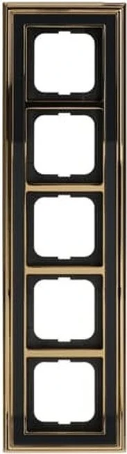 Busch-Jaeger Busch-dynasty 5-fach Rahmen, Messing poliert anthrazit