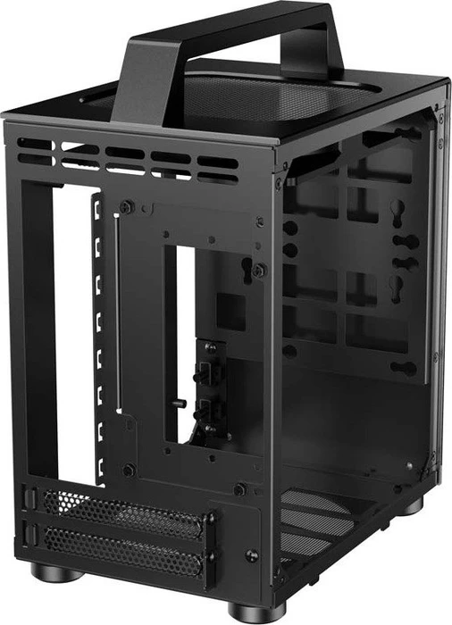 Jonsbo T8, schwarz, Glasfenster, Mini-ITX